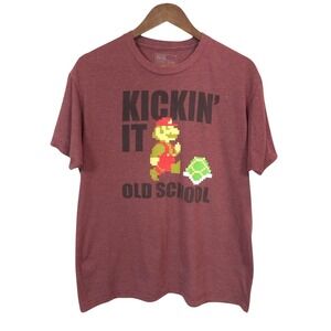 Super Mario Bros Shirt Mens Large Retro Gamer Nostalgia Vintage Arcade